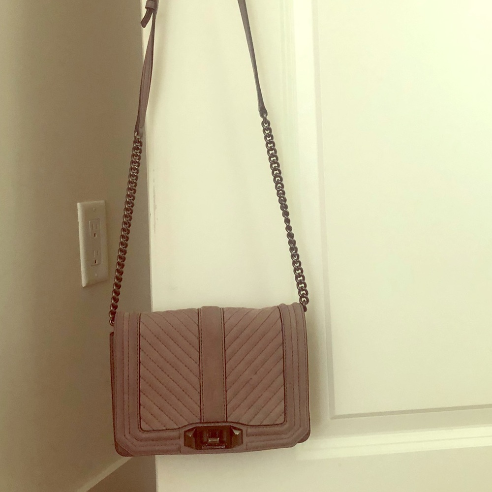 Rebecca Minkoff quilted chevron love crossbody